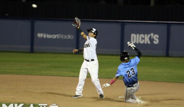 The game between New York Heights and Los Angeles Queens in the U.S. Women's Baseball League (WPBL) ..