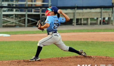 The game between New York Heights and Los Angeles Queens in the U.S. Women's Baseball League (WPBL) ..