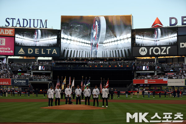 The game between the New York Mets and the New York Yankees at Yankee Stadium in the Bronx, New York..