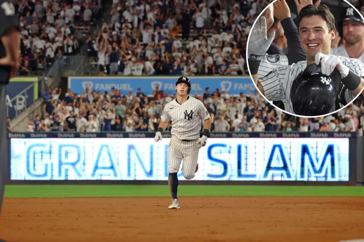 Anthony Volpe returns, belts grand slam as Yankees sweep Rockies