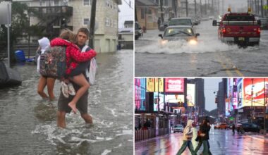 Nor'easter to pummel East Coast through Sunday night with 8 inches of rain and 80mph wind gusts