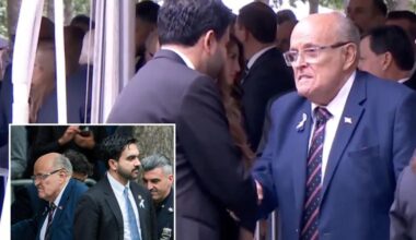 Rudy Giuliani shakes Zohran Mamdani's hand at NYC 9/11 memorial ceremony after calling on mayor to skip