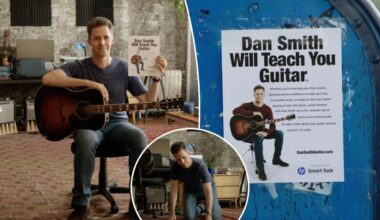 Iconic NYC guitar teacher Dan Smith lands Times Square billboard