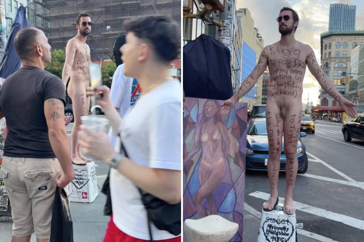 NYC artist goes fully naked for SoHo stunt that left New Yorkers irate