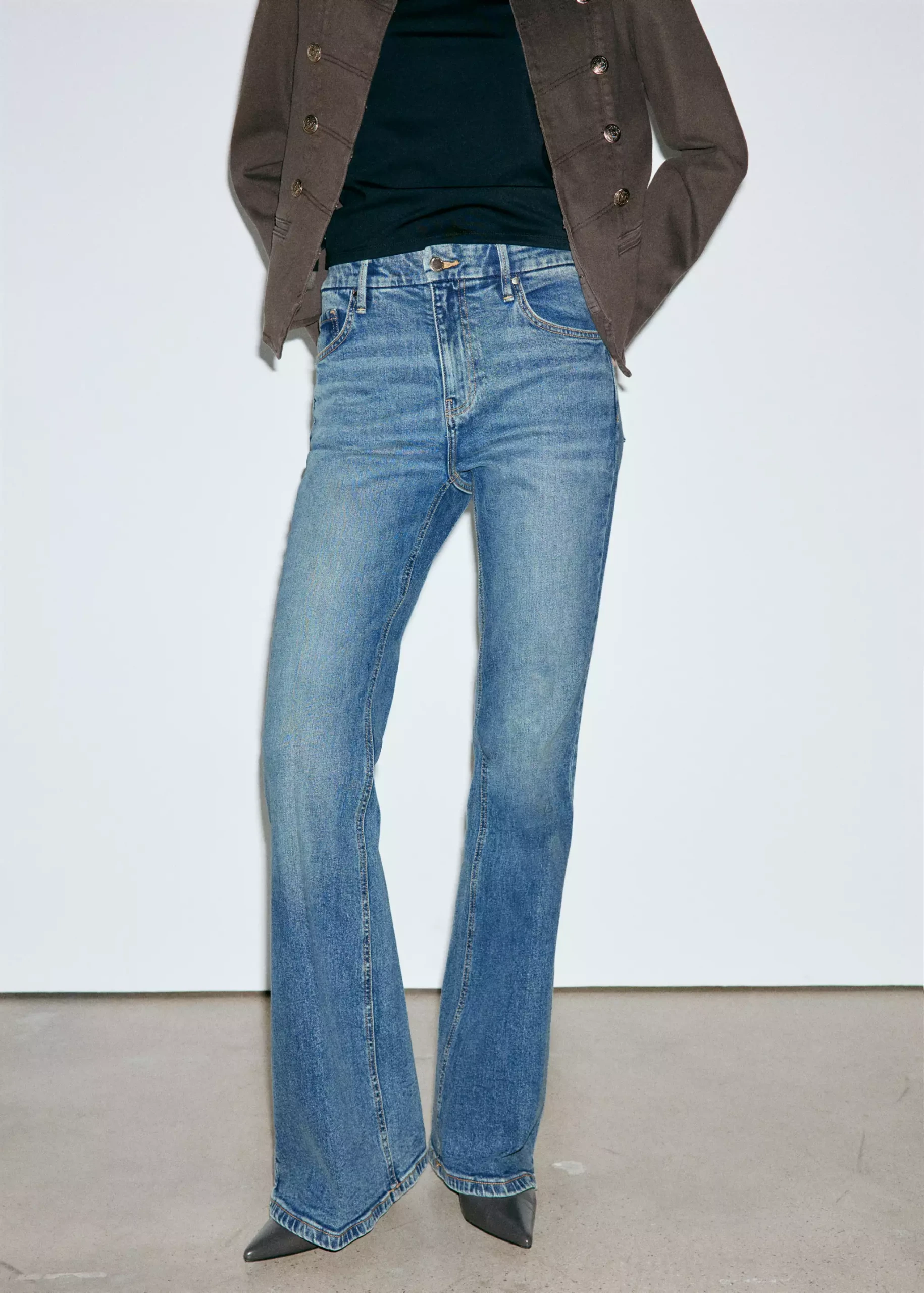High Waist Flare Jeans - Women | Mango United Kingdom