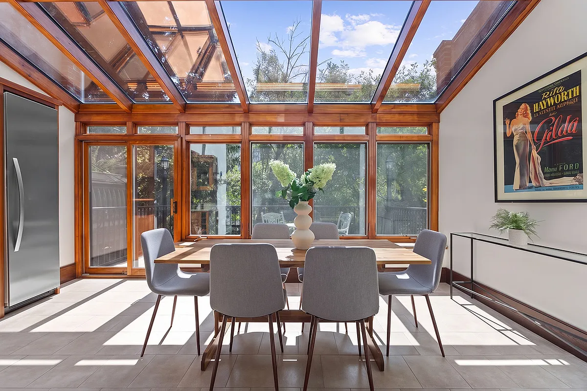 sunroom with view to rear garden