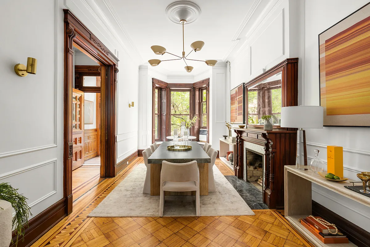 park slope - parlor with high ceiling, mantel