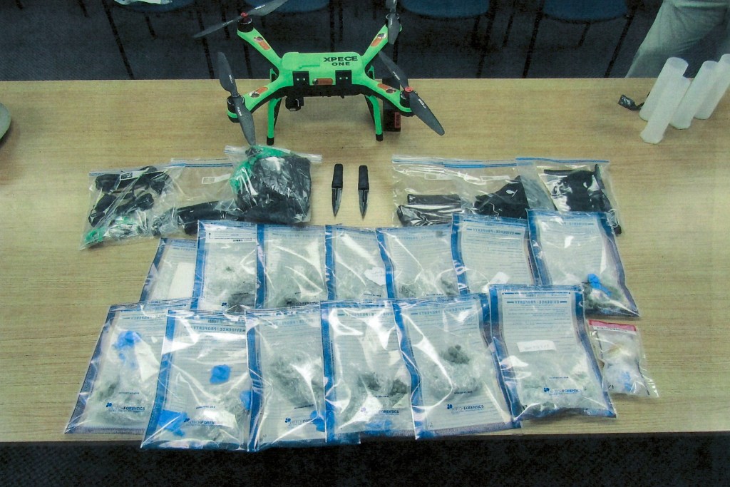 The New York State Department of Correction and Community Supervision shows contraband on display at Marcy Correctional Facility in Upstate New York, March 14, 2026.