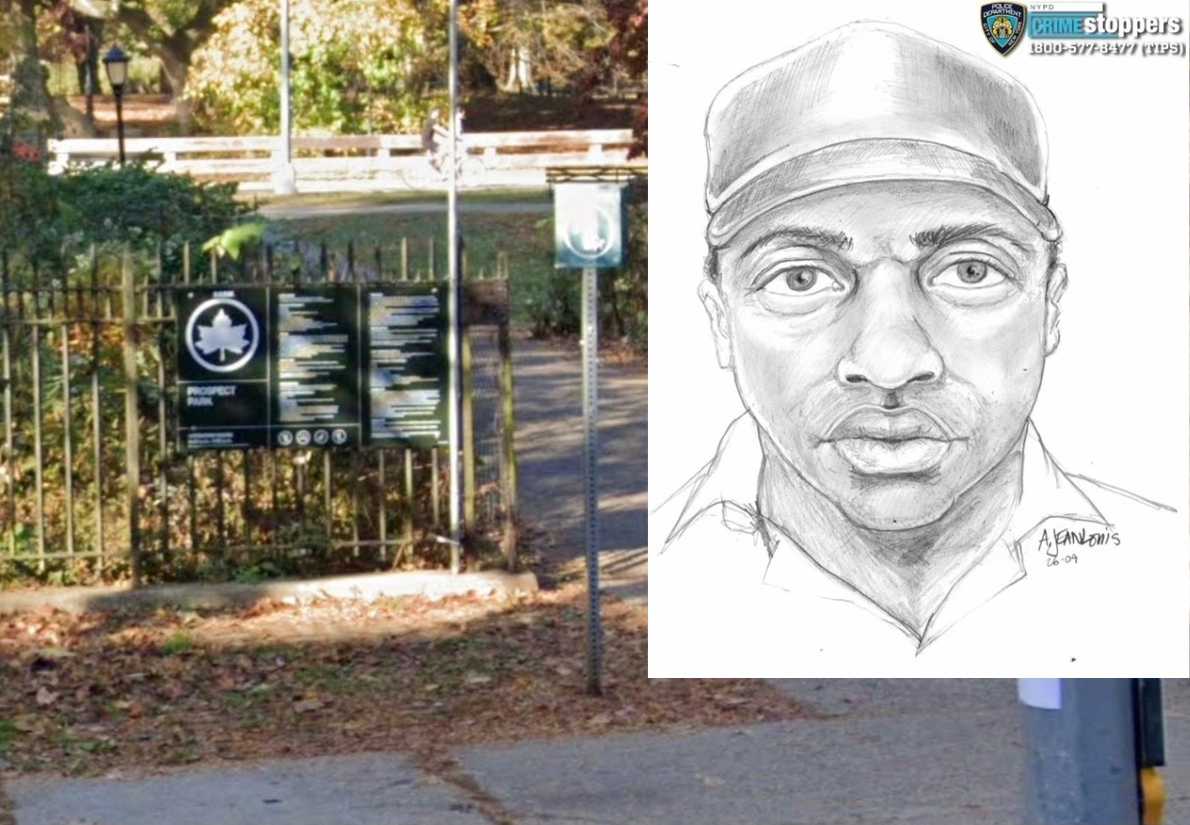 sketch of suspect wanted for prospect park rape attempt