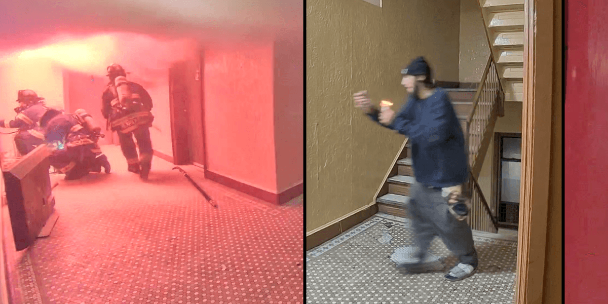 Man seen with flaming object before fire that killed 1, injured 10 in the Bronx