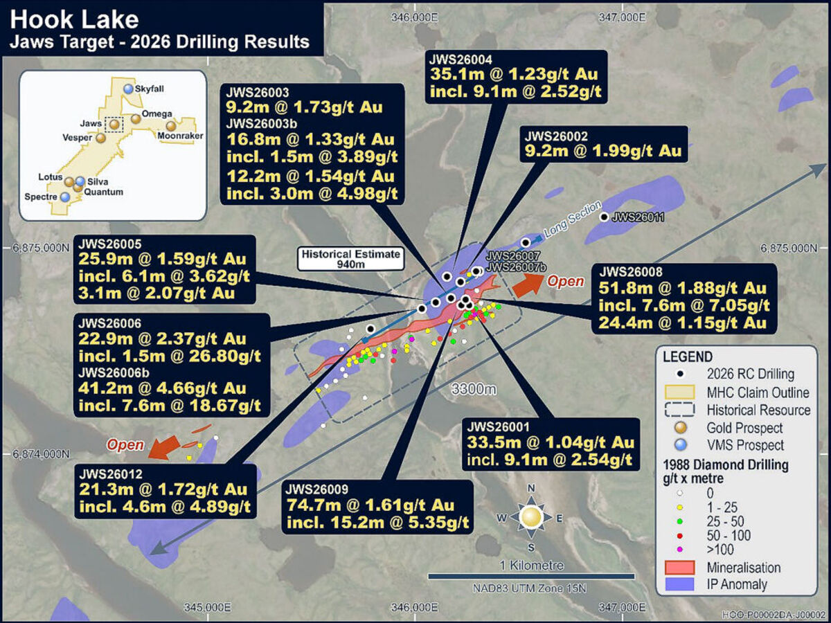 Map%20of%202026%20Jaws%20drilling%20results%20and%20gold%20intercepts%2E