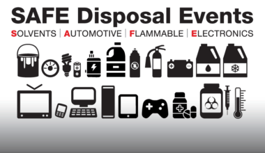 SAFE Disposal Events Items accepted include paint, batteries, cleaning products, e-waste, medication