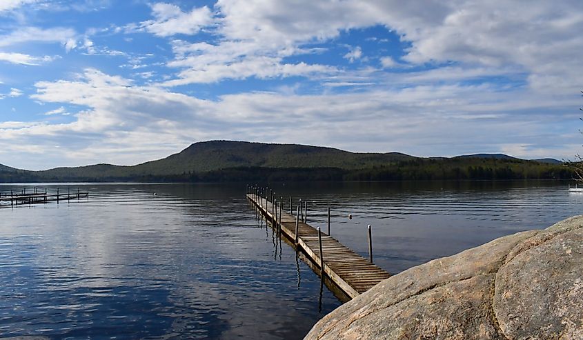 Lake Pleasant at Speculator, New York, in the Adirondack Mountains.