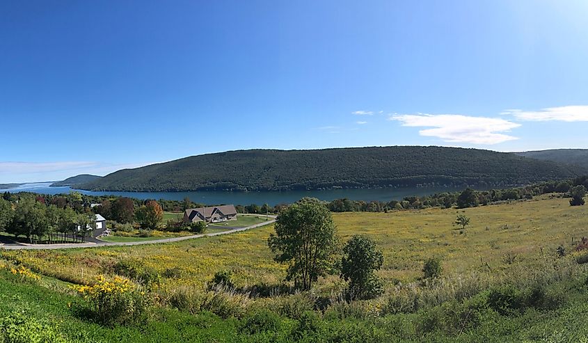 Jump Off Scenic Point at Gannett Hill in Ontario County Park near Naples, New York