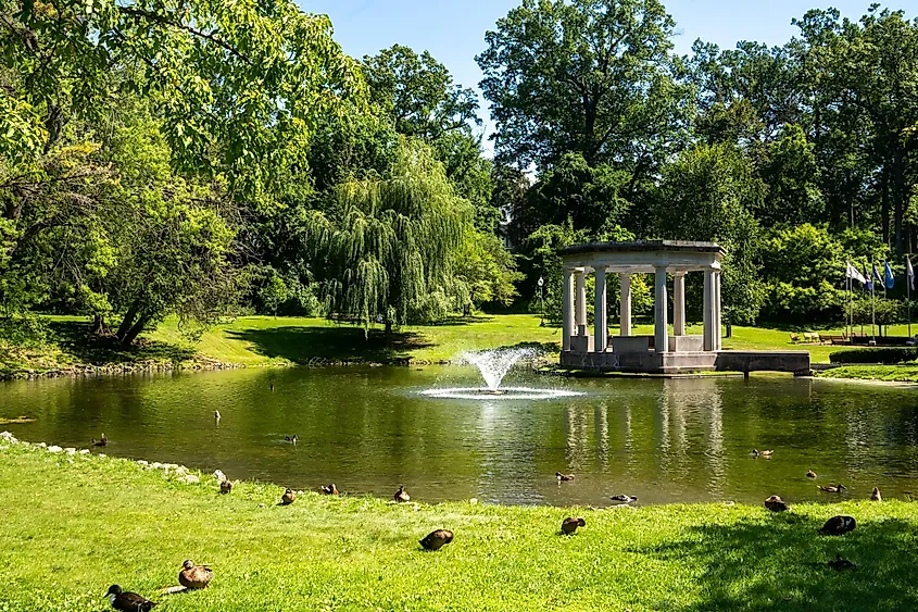 Congress Park in Saratoga Springs, near Ballston Spa, New York
