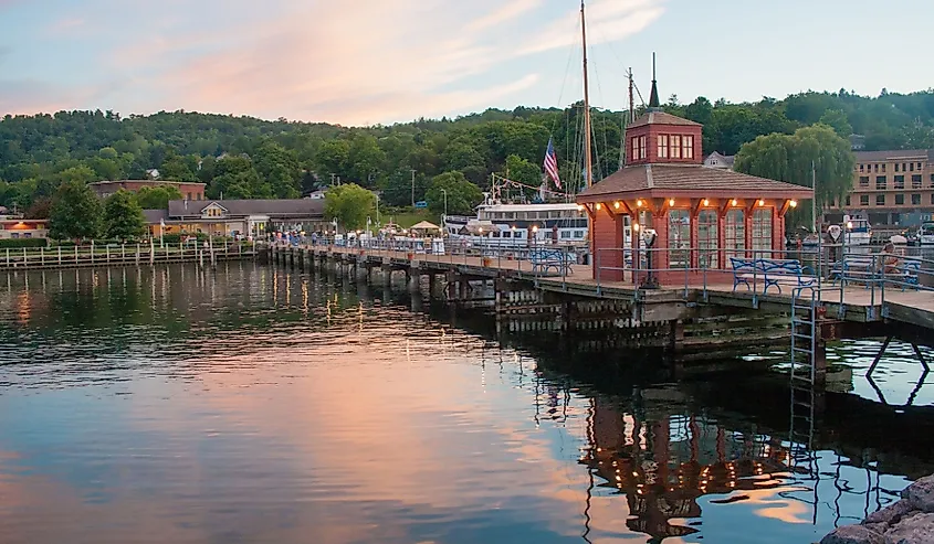 Pier on Seneca Lake at Watkins Glen, New York