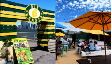 Just an 8-minute ferry from Manhattan, the team behind Smorgasburg has opened ‘Six Coasts’ on Governors Island: expect a raw bar, live DJs, and frozen cocktails served in fresh pineapples