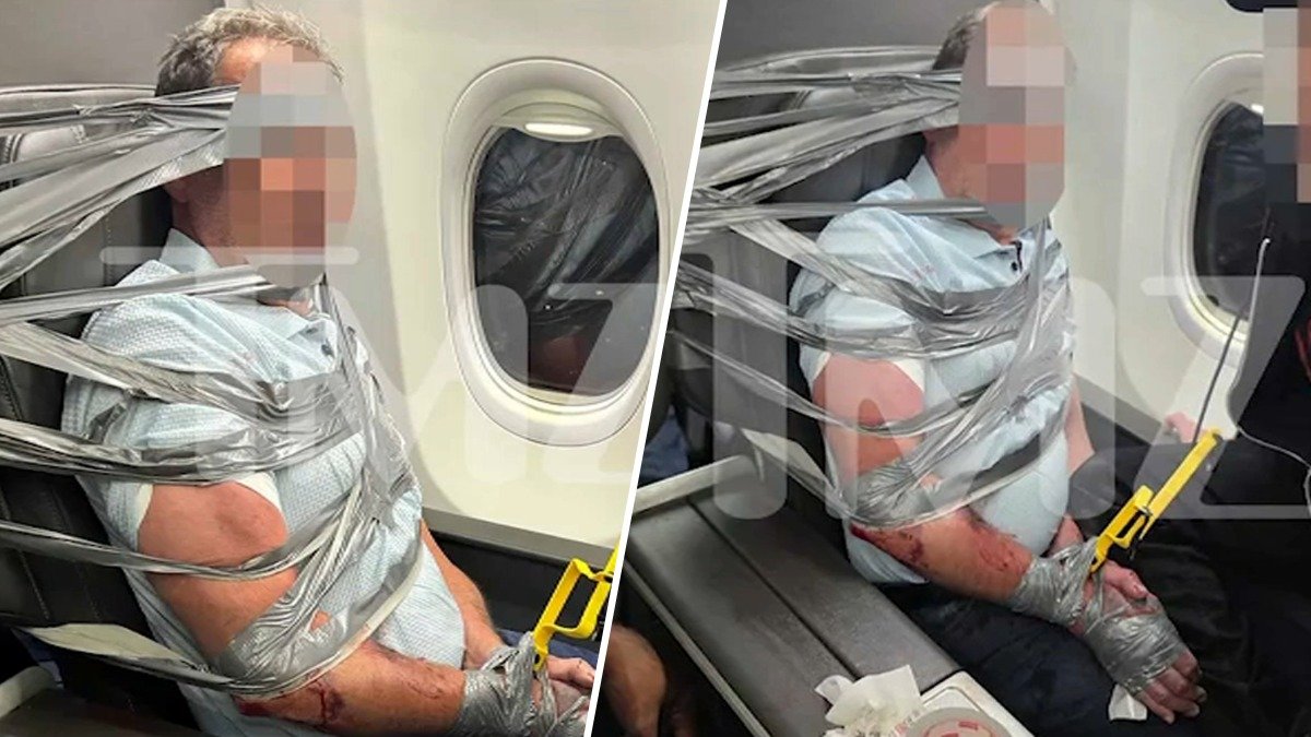Man duct-taped to seat after racist remarks on flight to Newark – NBC New York