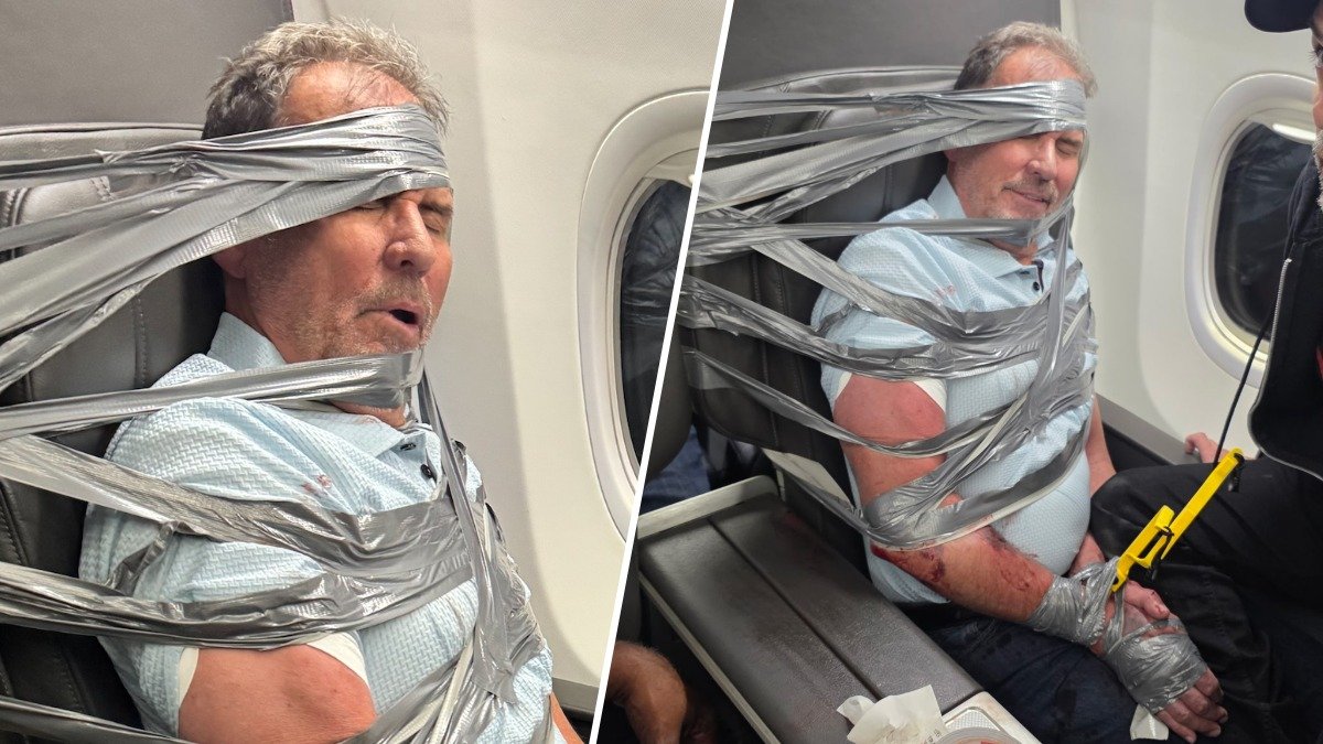 Newark duct-tape flight man loses job; passengers speak out – NBC New York