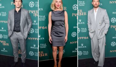 'Paper Tiger' premiere red carpet at New York Film Festival 2026: Scarlett Johansson, Adam Driver, Miles Teller and more