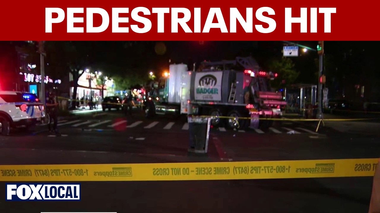 2 pedestrians hit by truck in East Village, 1 critically injured