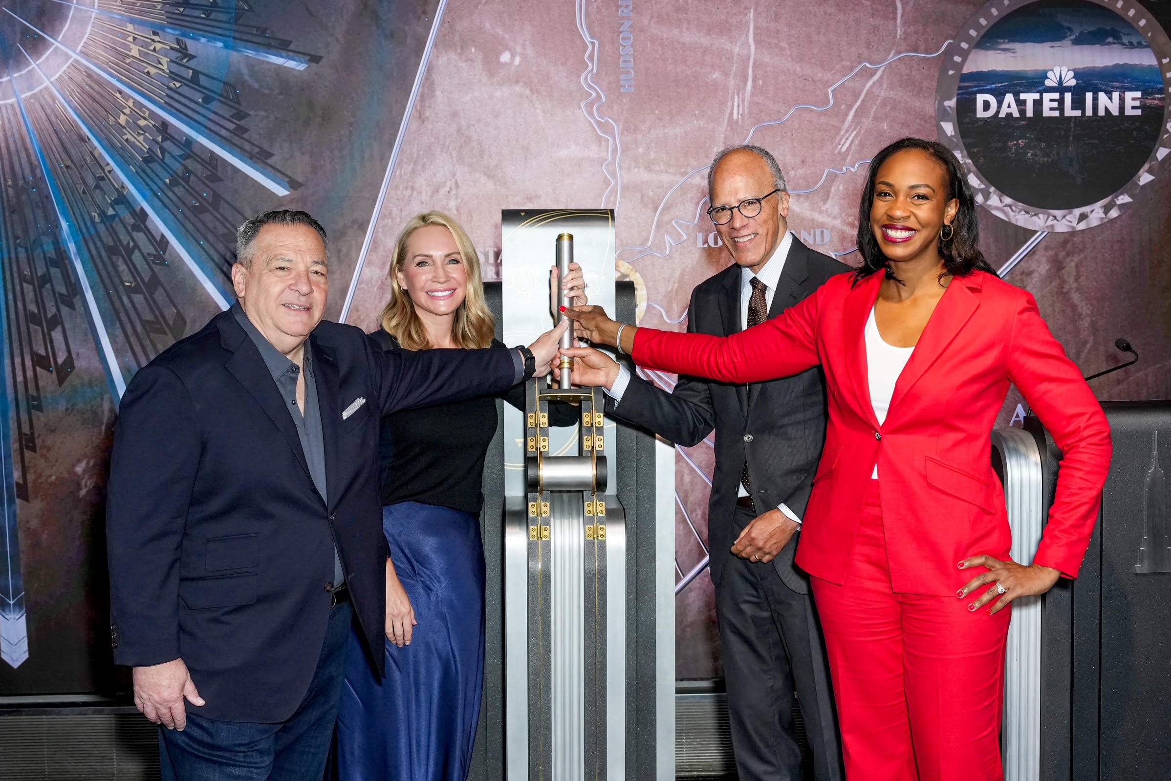Lester Holt, Josh Mankiewicz, Blayne Alexander and Andrea Canning “lit” up the Empire State Building yesterday, in honor of Dateline’s 35th season kicking off this Friday at 9 p.m. ET.
