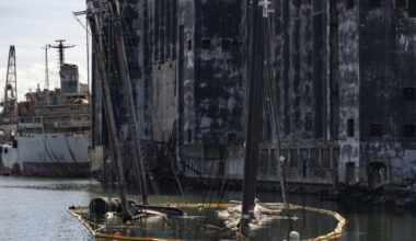 Schooners with links to Maine quarter and Cousteau rest at bottom of NYC canal