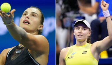 Aryna Sabalenka, of Belarus, and Elena Rybakina, of Kazakhstan.