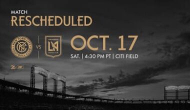 LAFC Road Match Against New York City FC Rescheduled for October 17