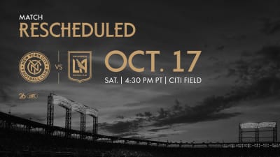 LAFC Road Match Against New York City FC Rescheduled for October 17