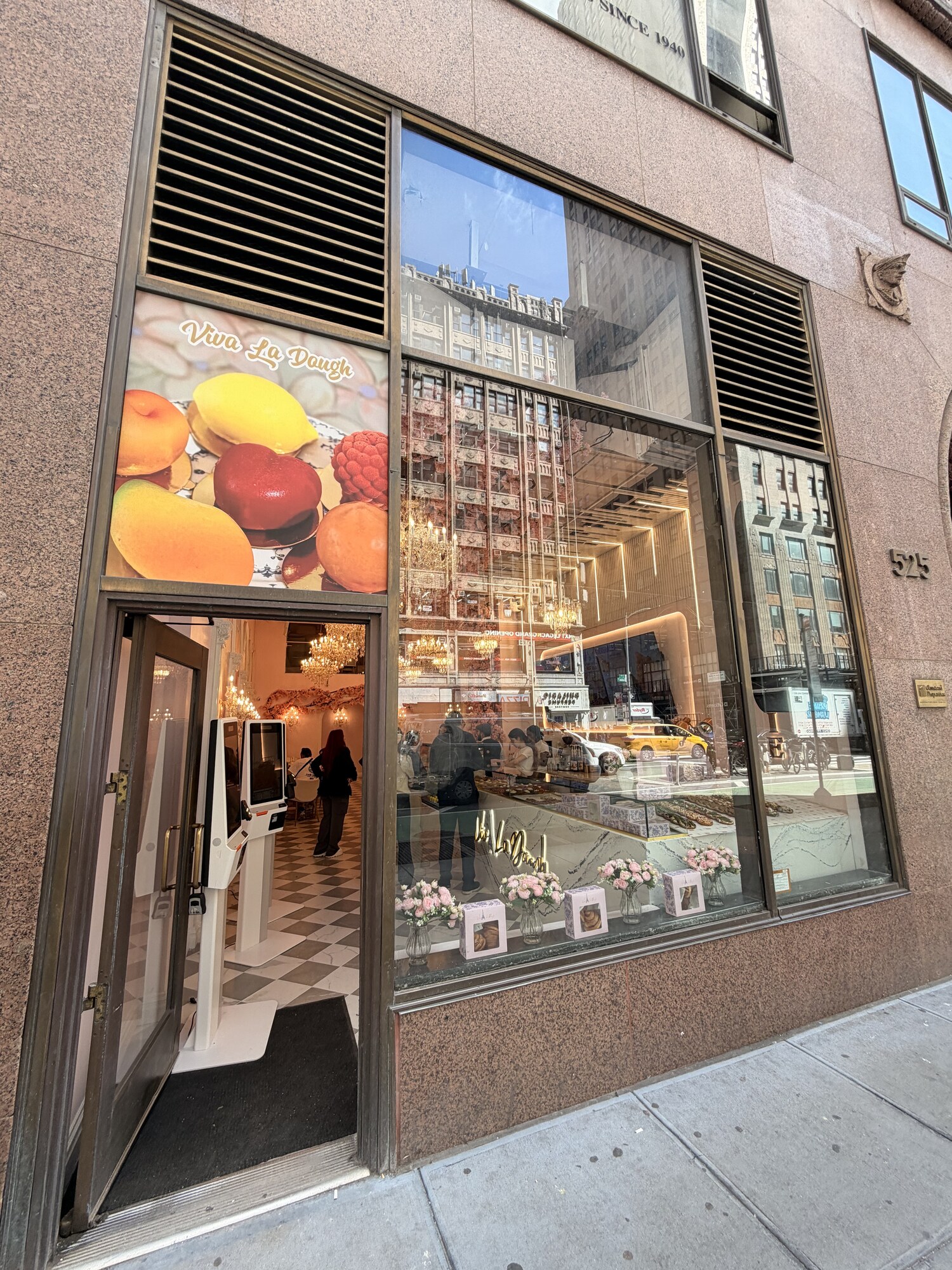 Viva La Dough kosher cafe storefront at 525 7th Avenue in Midtown Manhattan