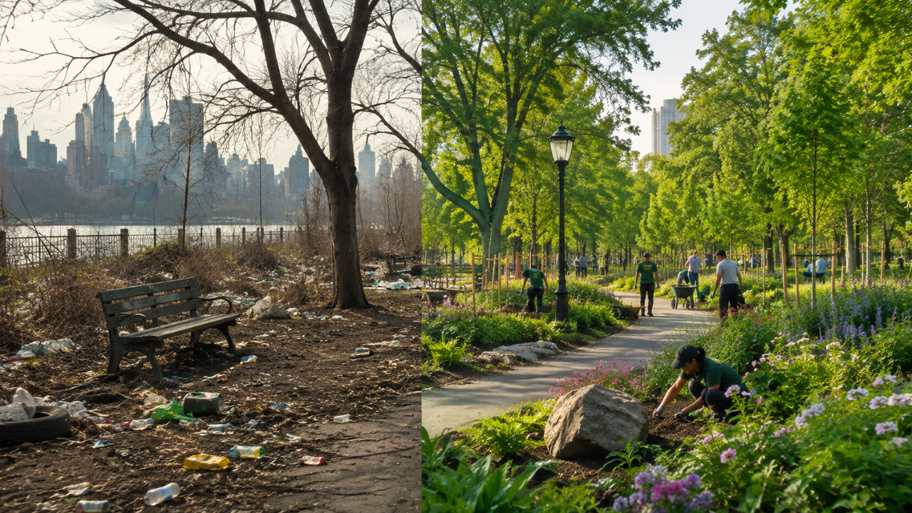 Image AI generated Why did Bette Midler start restoring New York parks in 1995