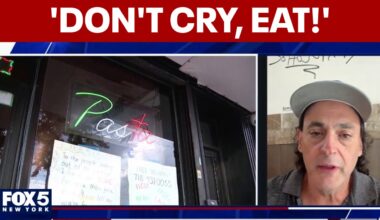 Bronx pizzeria owner on his viral act of kindness: "Don't cry, eat!"