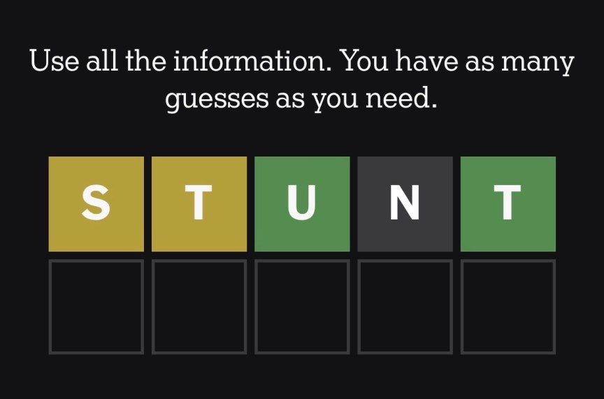 Wordle in 1 puzzle grid