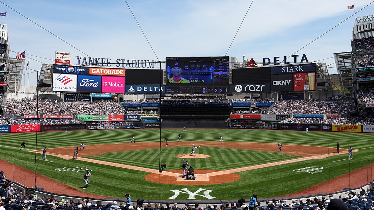A general view of Yankee Stadium during the game against the Tampa Bay Rays on May 3, 2025 in New York, New York.