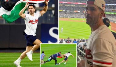 Palestinian flag-waving idiot identified after charging onto field at Yankee Stadium on 9/11 anniversary