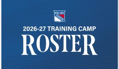 Rangers Announce 2026-27 Training Camp Roster and Schedule