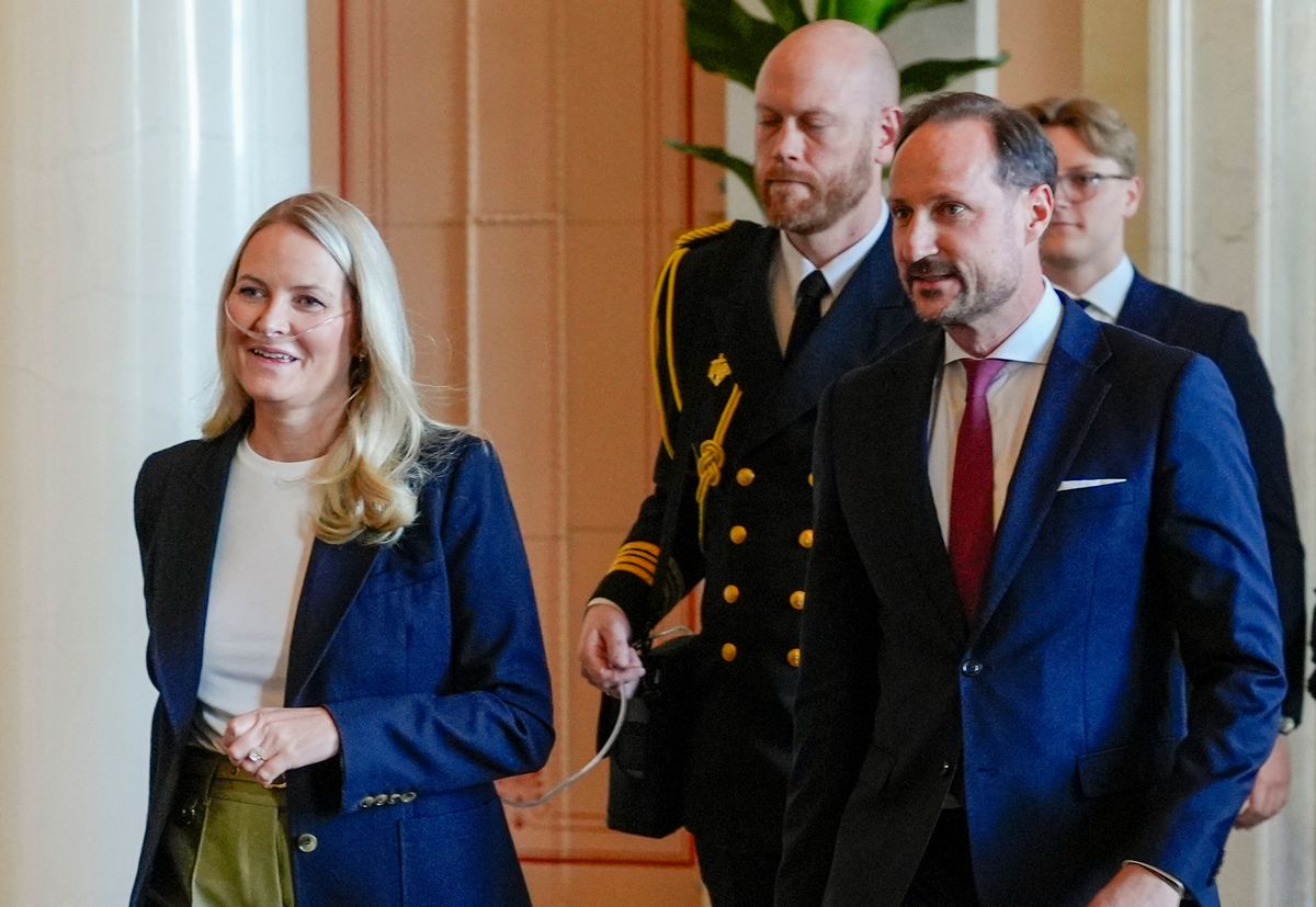 Crown Princess Mette-Marit of Norway, Crown Prince Haakon of Norway and Prince Sverre Magnus of Norway 