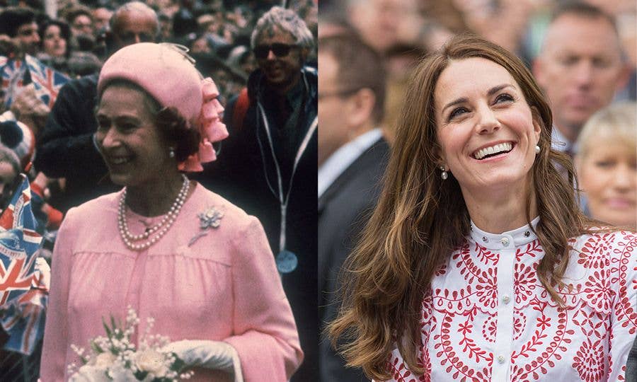queen kate middleton Small diamond and pearl earrings