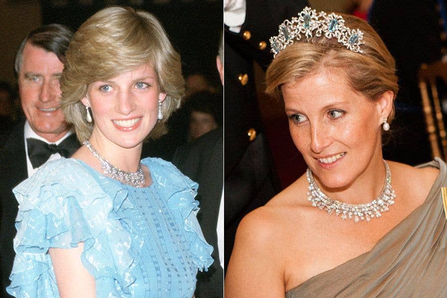 princess diana countess wessex king faisal necklace