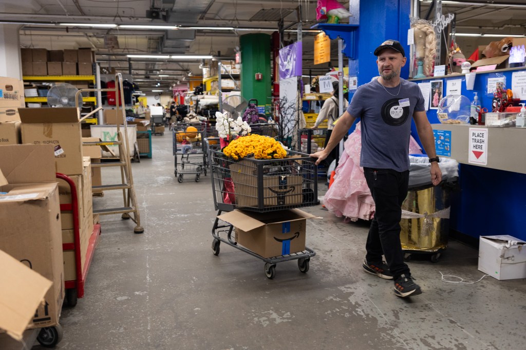 Materials for the Arts held a provided free supplies to public school teachers in a their Long Island City warehouse,