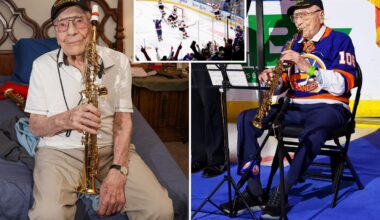 New York Islanders welcome back beloved 105-year-old WWII vet Dominick Critelli to play national anthem