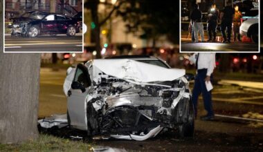 Man killed, passenger critically injured in Brooklyn crash as cops hunt driver who fled scene