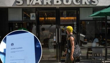 Starbucks closing 17 stores in New York, 8 in NYC, report.