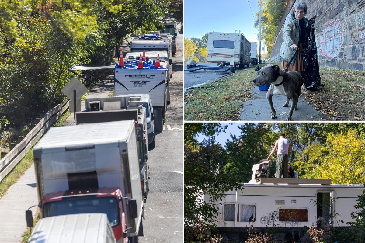 Eyesore NYC corridor has homeless shacking up in RVs, trucks and trailers
