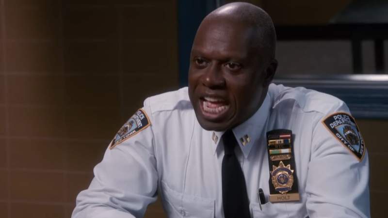 Captain Raymond Holt wins the second Halloween Heist (Image Via YouTube/@NBCBrooklyn99)
