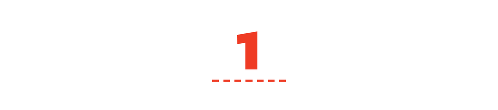 a stylized number 1 with a line of dots beneath it emphasizing a sequence or list