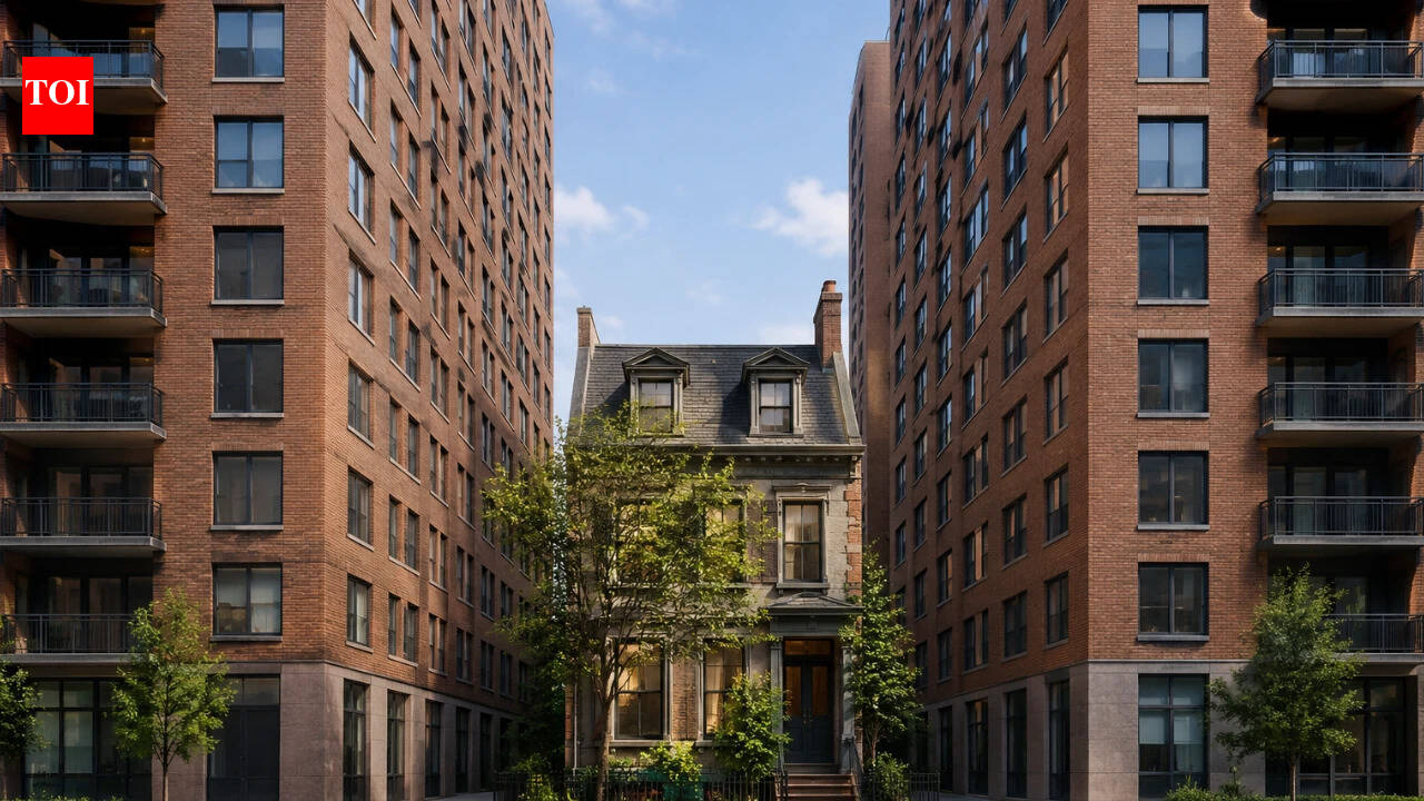 In 1916, a New York widow raising five children refused to sell her Manhattan row house; developers put 14- and 15-storey apartment buildings on both sides, leaving her home standing | World News