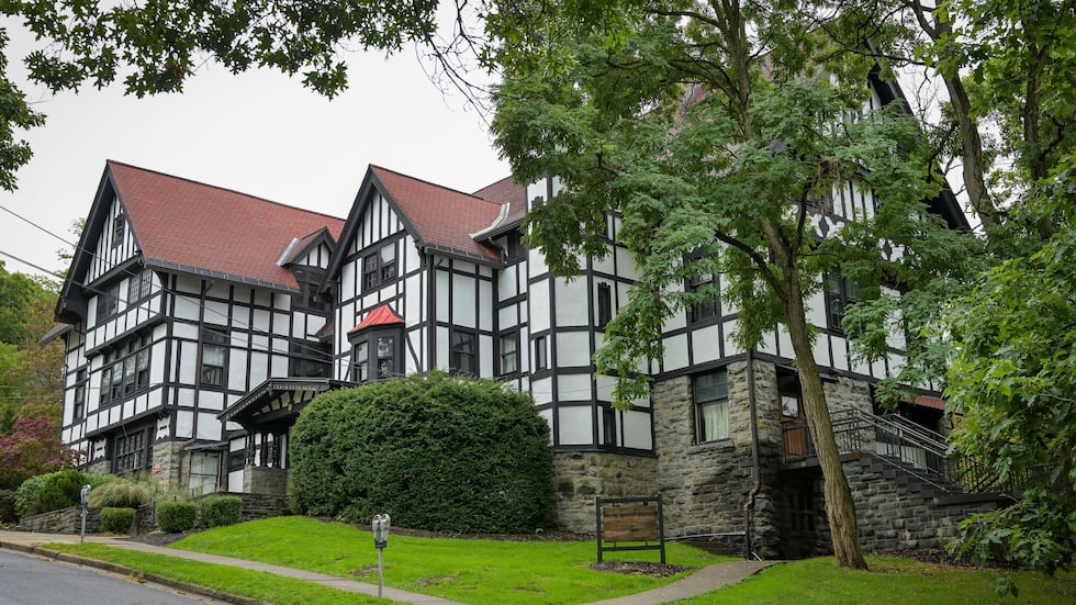 The Chi Phi fraternity house at Cornell University in Ithaca, N.Y., Monday, Sept. 28, 2026....