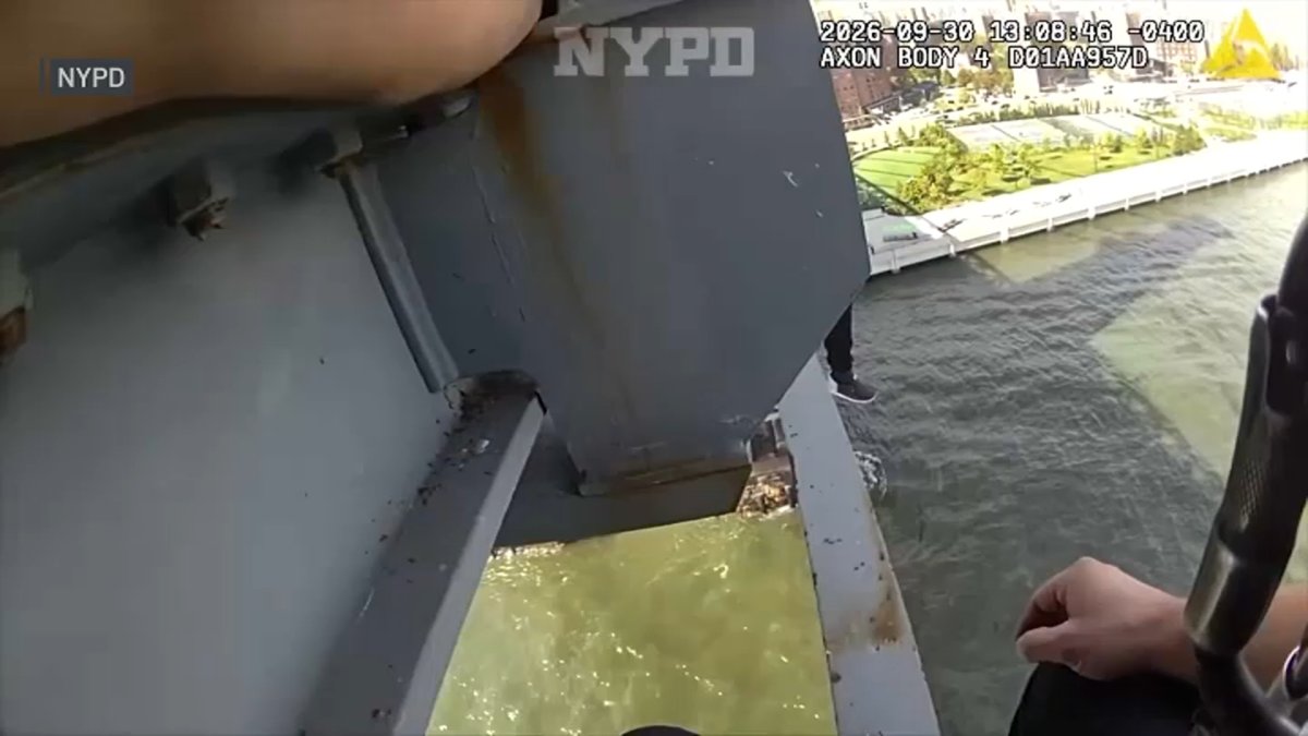 “I promise you”: Officer’s plea helps stop jump attempt on Williamsburg bridge – NBC New York